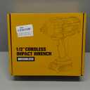 Cordless Impact Wrench 1/2 inch for DeWalt 20v Battery, Impact Wrench 900Ft-lbs(1200N.m) High Torque Brushless Electric Impact Gun, Power Impact Driver with 4-Mode Speed, LED Work Light(no battery)