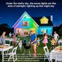 Permanent Outdoor Lights,200FT RGB Eave Light,IP67 Waterproof Lighting for House,Smart LED with App/Remote Control for Outdoor Decor,Garden Decor,Party,Holiday 
