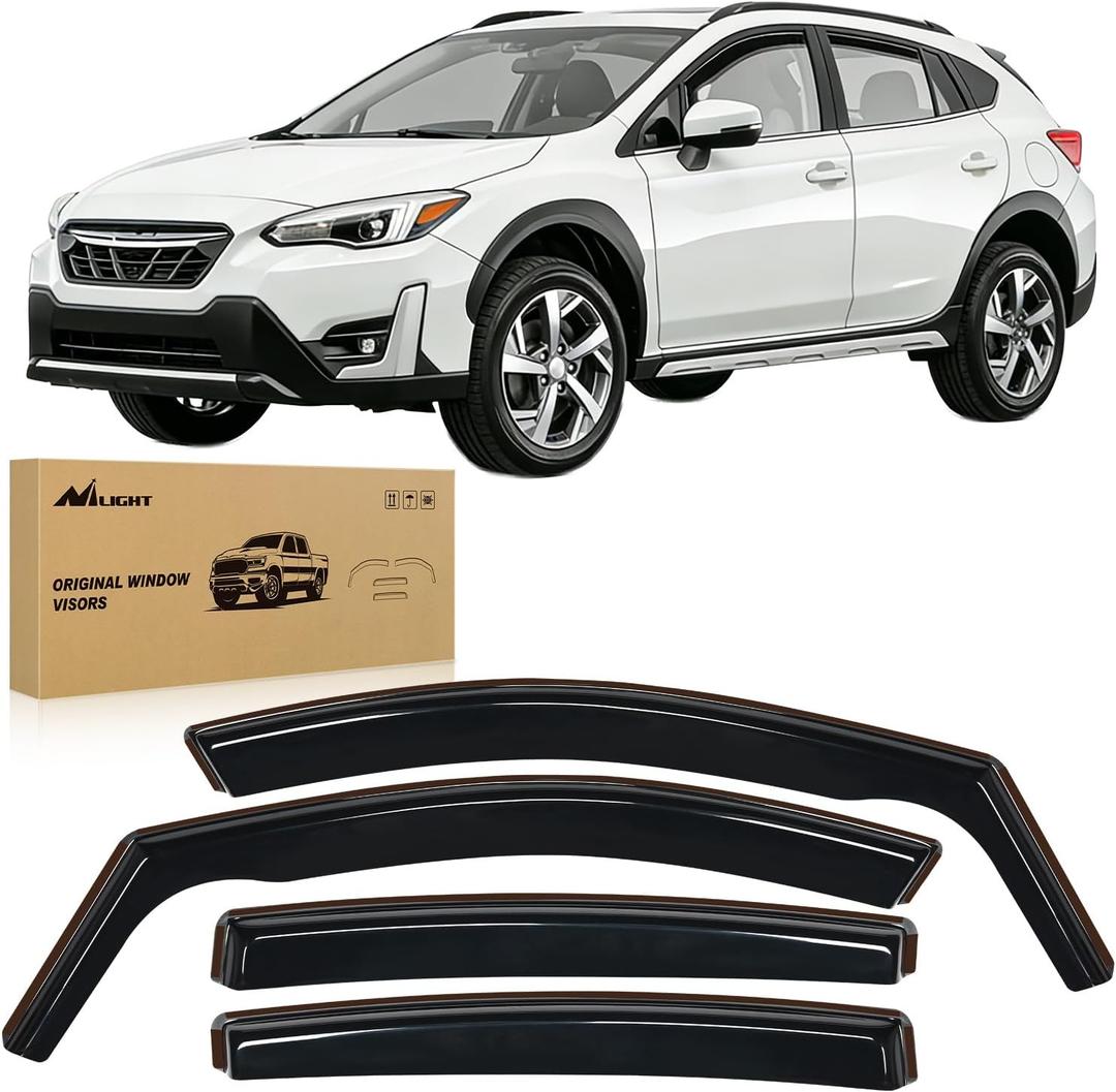 Nilight Vent Window Visors for Crosstrek 2018-2023 Impreza Hatchback 2017 2018 2019 2020 2021 2022 2023, in-Channel Rain Guards, Original Window Deflectors-4PCS