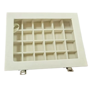 Transparent Flip Lid Storage Box, Multi-Compartment Organizer For Earrings And Rings(Beige)