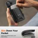 for iPhone 17 Leather Case, Wallet Case with Card Holder (3 Cards) & Kickstand, Slim Protective Cover with Stand for iPhone 17 6.3"Black