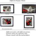 FUNTRESS 12x16 Pictures Frames Display 11.5x15.5 Collages for Wall Hanging Family Diamond Painting Frame Wooden Photo Frames with Mats (1, 12x16 Black)
