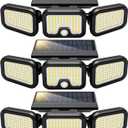 VIVOHOME Solar Flood Lights Outdoor, 256 LED 2500LM Motion Sensor Lights, 3 Adjustable Heads Security Lights, IP65 Waterproof, 270 Wide Lighting Angle Solar Powered Lights for Porch, Yard, Pack of 3 