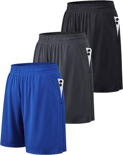 BALENNZ Mens Athletic Shorts with Pockets Quick Dry Workout Shorts Men Basketball Gym Running Fitness Shorts with Elastic Waistband, Daily Casual Sports Activewear, Soft Lightweight Breathable, Size: X-Large