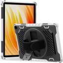 ROISKIN for Tablet HD 10 Case 2023 Release 13thGeneration with 360 Rotating Kickstand Hand Strap(No Screen Protector Also for iPad Sony iPhone 10in (Grey-Black)