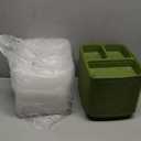 50 Pack (100-Piece) 32 oz Meal Prep Containers Reusable with Lids 3-Compartment, To Go Take Out Plastic Food Storage Containers, Sturdy Leakproof Food Safe, Microwave Freezer Dishwasher Safe, Green