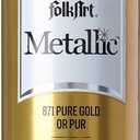 FolkArt Acrylic Paint in Assorted Colors (8 oz), , Pure Gold (8 Fl Oz (Pack of 1))