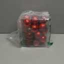 2.36" Christmas Balls Christmas Tree Ornaments Shatterproof Plastic Holiday Ornament Festival Hanging Ball Holiday Decorations Set of 24pcs (Red)