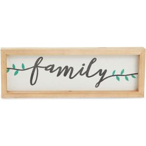 Farmlyn Creek Wooden Family Sign 17" x 6", Rustic Hanging Farmhouse Wall Decor for Home