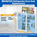 Upgraded WR14X27231 WR14X27235 Refrigerator Door Gasket Replacement Compatible with GE Hotpoint GAS18PGJFRWW HPS18BTHBRWW, 44.326.6 WR14X22910 Fridge Seal Replace 4512839 AP6230269 Freezer Gasket