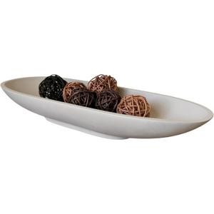 OAKOA Concrete Large Decorative Bowl for Home Decor - Long Decorative Centerpiece Bowl for Table - Coffee Table Bowl for Entryway Table - Large Dough Bowl Decor