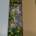 Forlaoers Realistic 4Pcs 21.6 Inch Green Faux Berries Artificial Flowers Artificial Fruits Fake Berry for Christmas House Decor Dining Vase Fillers Table Centerpieces Decoration Indoor