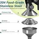 Commercial Heavy Duty Manual Citrus Juicer Press - Professional Cast Iron Hand Orange Squeezer with 304 Stainless Steel Strainer & Cup - Fruit Extractor for Pomegranate, Lemon, Lime - Black