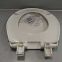 Bemis Aurora Slow Close Toilet Seat, Easy Clean Hinges and Adjustable Perfect Fit Plastic Seat, Made in USA, Round, Biscuit
