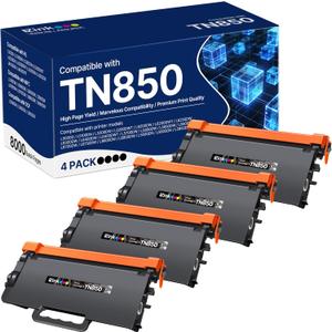 Compatible TN850 High Yield Toner Cartridge Replacement for Brother TN850 TN 850 TN-850 TN820 TN 820 Toner Cartridge to use with HL-L6200dw HL-L6200dwt MFC-L5900dw MFC-L5850dw MFC-L5700dw (4 Black)