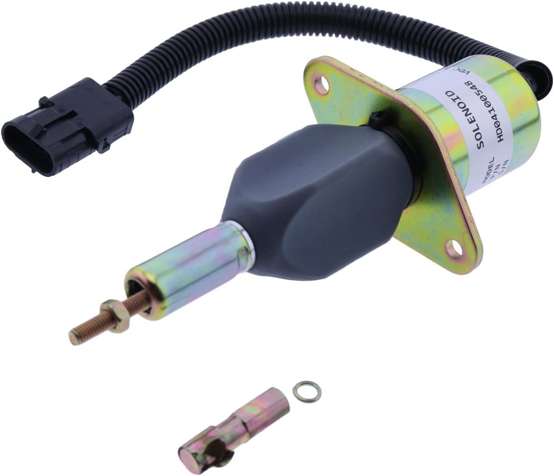 HOLDWELL Fuel Shutoff Solenoid J928160 Compatible with Case IH 7110 7120 7130 7140 7150 7210 7220 7230 7240 7250 9310 9330