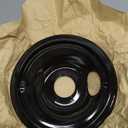 WB31M19 and WB31M20 GE Drip Pans for Electric Stove, 10% Energy Save by Enamel Spraying Prevent Bending and Rust -Includes a Set of 4 Black Stove Drip Pans(2 * 6+2 * 8)
