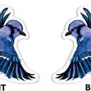 6 x WIRESTER Acrylic Hanging Ornament for Christmas Tree Holidays, Party, Car, Home, Office Decoration, Ready to Hang Ornament, Unique Xmas Gift Idea for Bird Lover - Blue Jay Bird (S1)