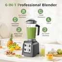 Blenders for Kitchen, Smoothie Blender, Professional Countertop Blender for Smoothies, 1800 Peak Watts, 68 Oz Large Capacity, for Ice Crush, Frozen Drinks, Silver
