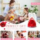 Agrul Mothers Day Flowers Gifts for Mom Women,Forever Real Roses in Angel Figurines,Mothers Day Roses Gifts for Grandma Wife/Red