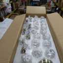 Gold Mid Century Modern Chandelier for Dining Room Light Fixture, 16-Light Glass Globe Bubble Linear Sputnik Light Fixture Chandelier for Kitchen Island Living Room, L39.4''