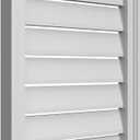 20"W x 24"H Rectangle Surface Mount PVC Gable Vent: Functional, w/ 1-1/2" x 2" Brickmould Frame, 20-in. W x 24-in. H