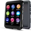 64GB MP3 Player with Bluetooth 5.3, QNGEE 2.4 inch Full Touchscreen Music MP3 for Kids, FM Radio, Voice Recorder, HiFi Sound, E-Book, Earphones Included