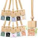 20 Pcs Christmas Thank You Gift Bulk Empty Car Air Freshener Diffuser Hanging Ornament Glass Essential Oil Diffuser Teachers Volunteer Staff Employee Appreciation Gifts