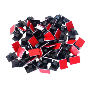 Adhesive Clips Strong Wire Holders 100 Pack Self-Adhesive Wire Clip Cable Cord Desk Management for Office Home and Car