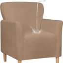 NICEEC Spandex Stretch Accent Chair Covers Armchair Super Soft Modern Banquet Arm Chair Cover Water Repellent Mid Century Armchair Slipcovers Furniture Protector for Living Room Office Reading, Fits to Chair Length: 25-33in; Width: 25-33n; Height: 27-34in, Coffee