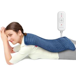 Comfytemp Heating Pad for Back & Period, Electric Extra Large Heat Pad, Birthday Gifts for Women Mom Dad & Mother Day Gift, Moist Neck Shoulder Legs Arm Knee Heated Pad Washable, 12"x24", Navy Blue