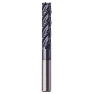 BestParts High Performance Solid Carbide Long End Mill, AlTiN Coated, 4 Flute, 30 Degree Helix, 7/16" Cutting Diameter, 7/16" Shank Diameter, 2" Length of Cut, 4" Overall Length, Square End