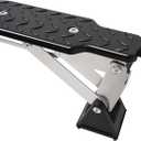 SYDSZ Car Door Step, Universal Fit Car Roof Access, Multi-Foldable Aluminum Alloy Roof Rack Car Step, Adjustable Stand Pedal for Door Latch, Supports Both Feet, fits Most Cars, SUVs and Trucks (Black)