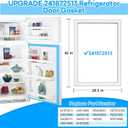 Uppgraded 241872513 Refrigerator Door Gasket Compatible with Frigidaire Refrigerator Door Seal Fridge Seal Replacement 241872506 240370906 240514608 242193213 For Kenmore Refrigerator door Gasket