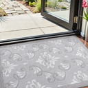 DEXI Door Mat 17x30, Washable Floral Entryway Mats Low Profile, Absorbent Muddy Dirt Doormats for Entrance Inside Home, Porch