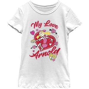 Nickelodeon Hey Arnold Arnoldo Love Girls Short Sleeve Tee Shirt, M