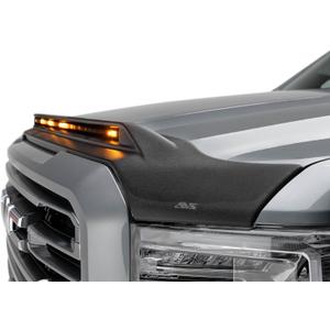 Auto Ventshade [AVS] Aeroskin Hood Lightshield / Protector | Fits 2019 - 2025 Chevrolet Silverado 1500, Old Body (see guide) | Low Profile Deflector / Bug Shield - 1 pc., Textured Black | 753189