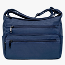 VOLGANIK ROCK RFID Purses for Women Fabric Nylon Multi Pocket Crossbody Bag Ladies Travel Handbag (Standard Size, Blue)