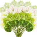 Hanaive 30 Pcs Artificial Anthurium Flowers, Green, 23.6 Inch