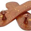 Wooden Khadau Paduka Charan Paduka Wooden Khadau Wooden Paduka Indian Religious Item Pack of 1 (Achi Wali)