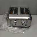 Toaster 4 Slice, Dual Independent Controls, Extra Wide Slot Toasters for Bagel, Bread, Waffles, 7 Shade Settings, 4 Main Functions, Removable Crumb Tray, 1500 Watts, Brushed Stainless Steel