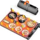 Firelex Food Warming Mat for Buffet, Silicone Food Warm Mat with Timer & 7-Temp Settings, 8s Fast Heat, The Perfect Gift Keep Meals Warm for Parties, Family Dinners, Gray