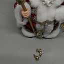 Kurt S. Adler 10.5-Inch Fabrich Regal Red Santa Table Piece