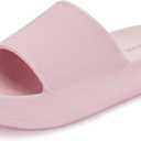 BRONAX Pillow Slippers for Women and Men | House Slides Shower Sandals | Cushioned Thick Sole (7.5-8.5 Women/6-7 Men, Pink)