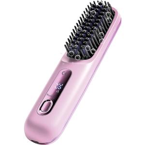 Go Brush Pro Straightener Hair,Gobrush Pro Cordless Hair Straightener,Portable Hot Comb,Compact & Travel-Friendly,Fast Heating