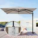 Dolibest Heavy Duty In-Ground Umbrella Base, Universal Steel Rustproof Steel Ground Umbrella Stand, Space-Saver Steel Anchor for Outdoor Offset Cantilever and Middle Pole Patio Umbrellas