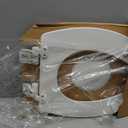 Mayfair Linden Slow Close Toilet Seat, Non Slip Heavy Duty Wood, Easy Install, Elongated, White