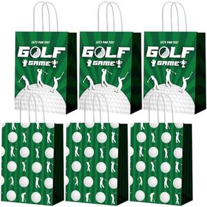 Leinuosen 29 Pcs Golf Gift Goodie Bags Cute Golf Treat Bags for Snacks and Candy Bag with Handle for Theme Adults Birthday Party Shower Favors, 8.3 x 5.9 x 3.1 Inch