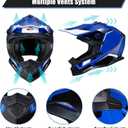 Youth Dirt Bike Helmets,MM605 Kids Full Face Motorcycle Helmet for Off-Road ATV UTV BMX Street Riding,Kids Motocross Helmet with Goggles Gloves, Medium