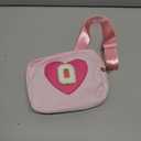 Kids Fanny Pack for Girls, Initial Pink Toddle Belt Crossbody Purse Sling Bag, 4 5 6 7 8 9 10 11 12 13 Year Old Little Girl Birthday Gift Ideas (Q)